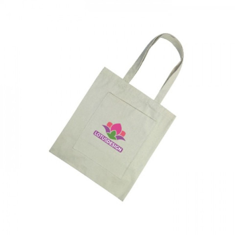 Cotton Tote Bag With Zippered Pouch, Non-woven Bag