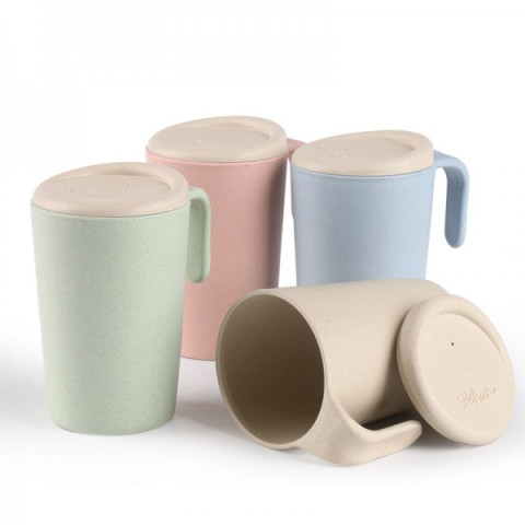 Wheat-straw Cup with Lid, Advertising Bottle | Cup