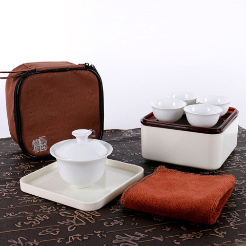 Portable Travel Tea Set, Ceramic Mug