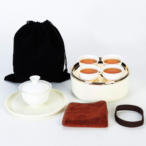 Portable Travel Tea Set, Ceramic Mug