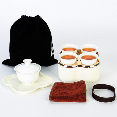 Portable Travel Tea Set, Ceramic Mug
