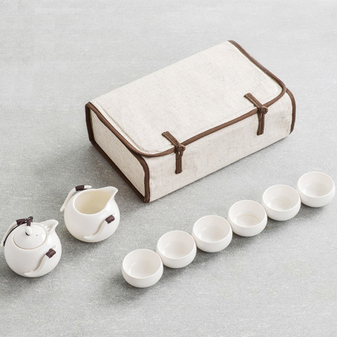 Portable Travel Tea Set, Ceramic Mug