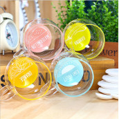 Glass Cup with Spoon and Lid