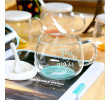 Glass Cup with Spoon and Lid, Promotional Glass