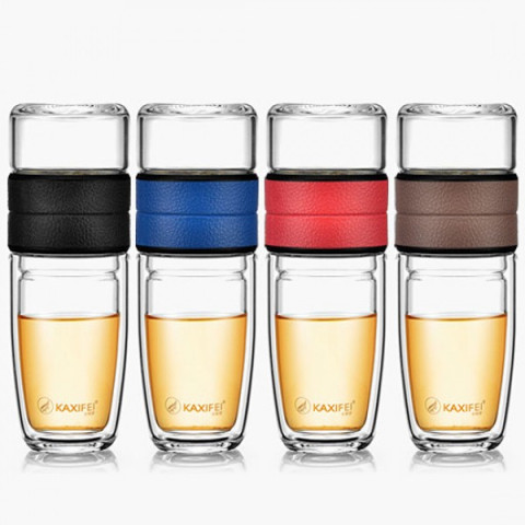500ML Portable Glass Bottle with Infuser, Promotional Glass