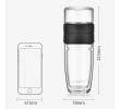 500ML Portable Glass Bottle with Infuser, Promotional Glass
