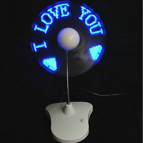 LED Flash The Word Fan, Electronic Fan