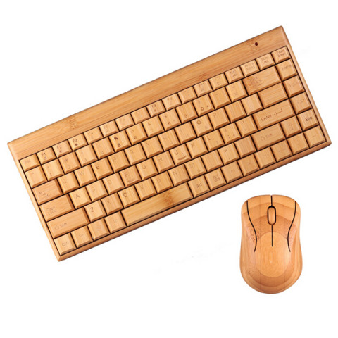 Mini Bamboo Keyboard Set, Keyboard | Mouse | Pad