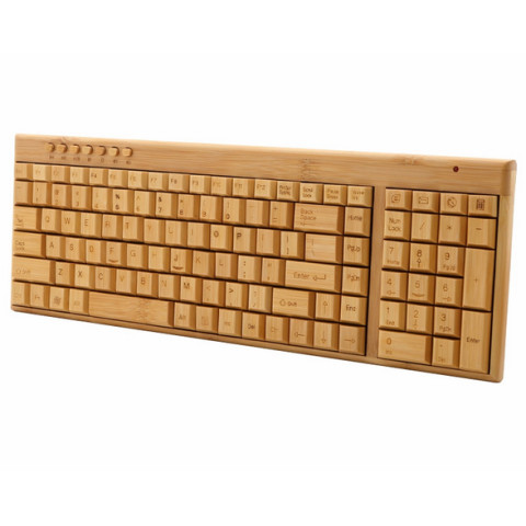 Wireless Bamboo Keyboard, Keyboard | Mouse | Pad