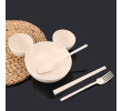 Wheat Straw Bowl Dinnerware, Cutlery Set