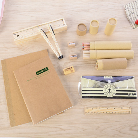 Stationery Set, Wooden Pens