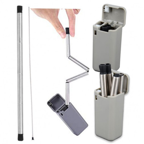 Collapsible Stainless Steel Straw, Cutlery Set