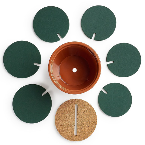 6-Piece Green Coaster Set, Gift Coaster