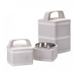 Duo-Tier Stainless Steel Lunch Box, Cutlery Set