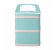 Duo-Tier Stainless Steel Lunch Box, Cutlery Set