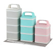 Duo-Tier Stainless Steel Lunch Box, Cutlery Set