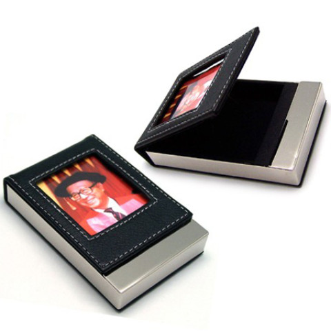 Leather Card Box, Business Card Holder
