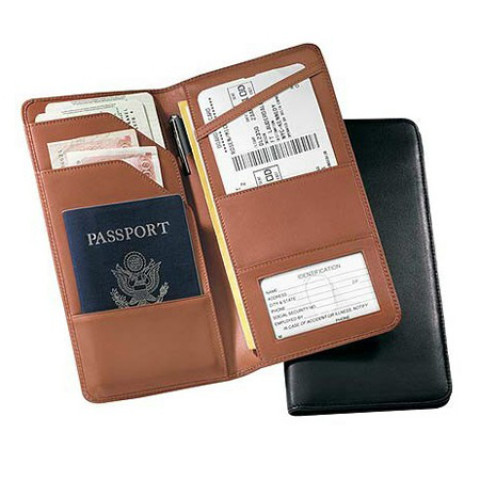 Travel Passport Leather Wallet, Outdoor Event Gifts