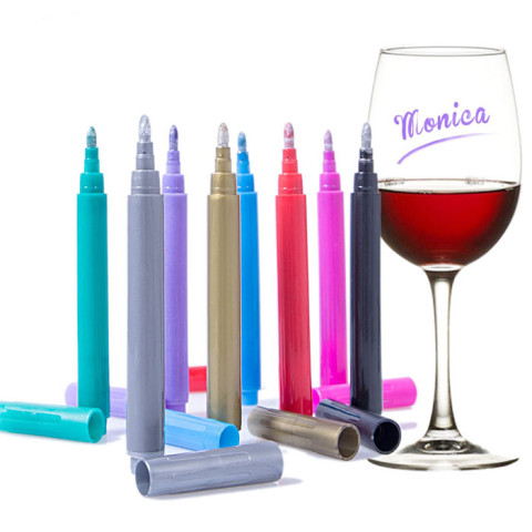 Wine Glass Metallic Markers, Highlighter And Markers