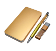 Charger Business Set, Metal USB Flash Drive