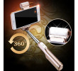 Selfie Stick Monopod with Rear Mirror and LED Light, Selfie Stick
