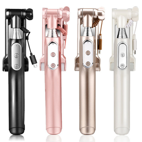 Selfie Stick Monopod with Rear Mirror and LED Light, Selfie Stick