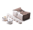 Portable Travel Tea Set Pouch, Ceramic Mug