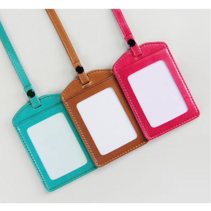 Leather Badge Holder Business Card Holder Corporate Gifts, Premium