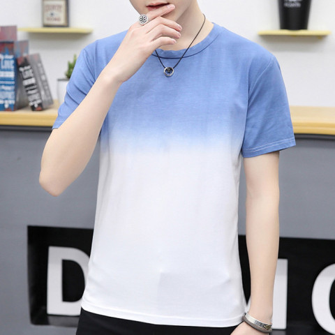 Gradient Colors Printed T-Shirt, T-Shirts