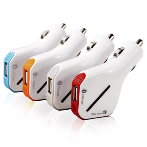Dual-port USB Car Charger, Adapter