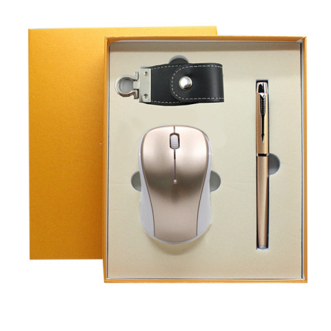 USB Corporate Gift Set, Leather USB Flash Drive