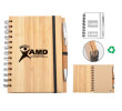 Eco-Friendly Bamboo Notebook, Wooden Pens