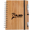 Eco-Friendly Bamboo Notebook, Wooden Pens