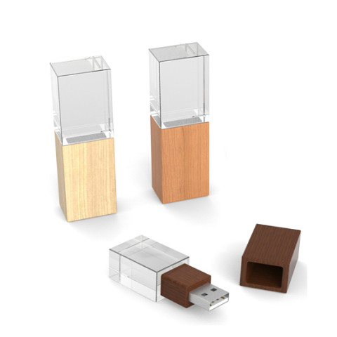 Bamboo Crystal USB Flash Drive, Small USB Flahs Drive